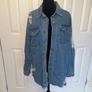 Distressed Blue Denim Jacket